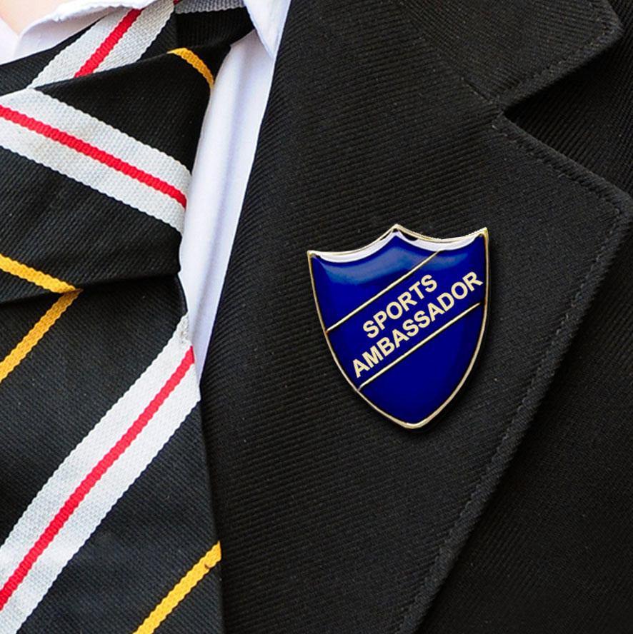 Blue Shield Shaped Sports Ambassador Badge-1