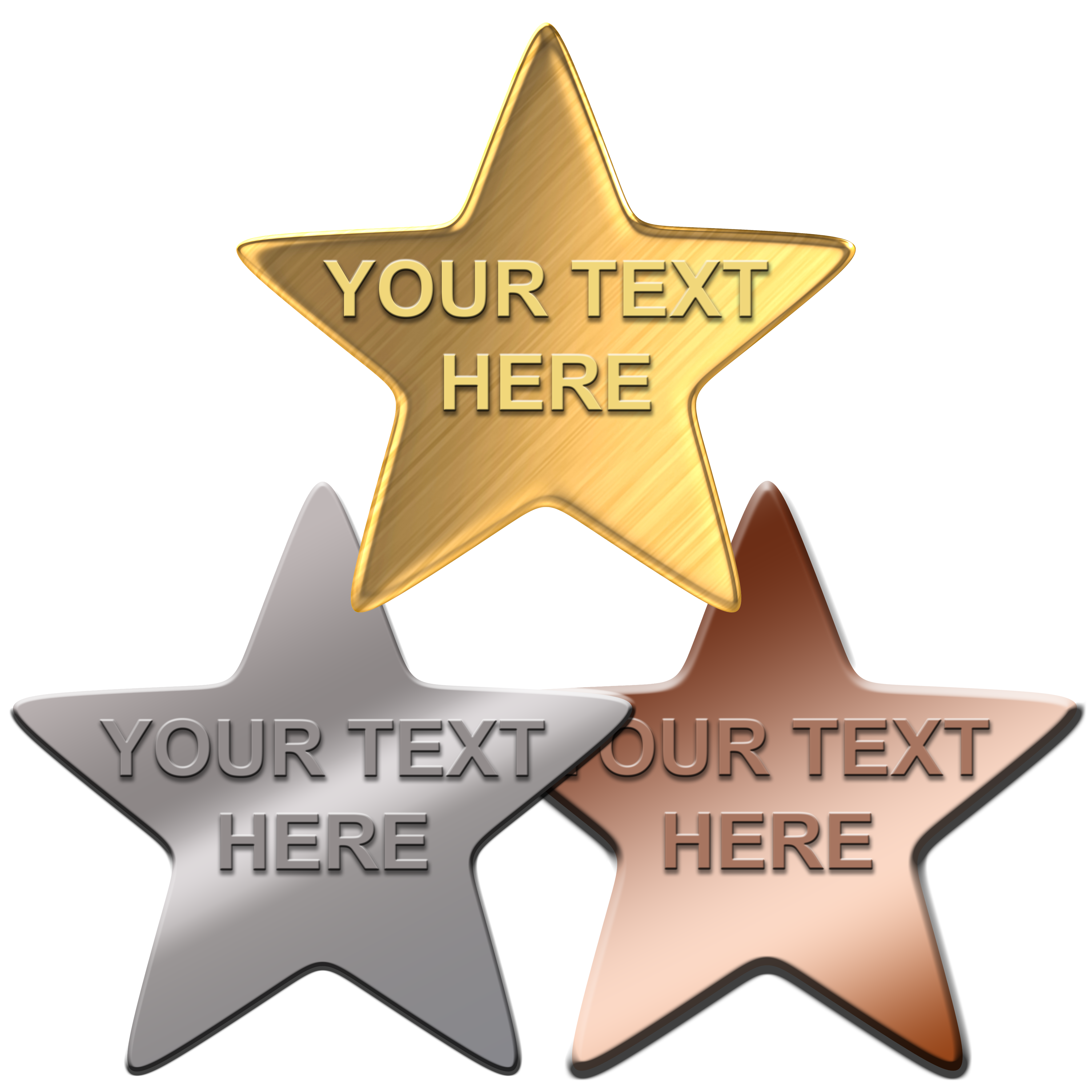 EMBOSSED STAR BADGES-0