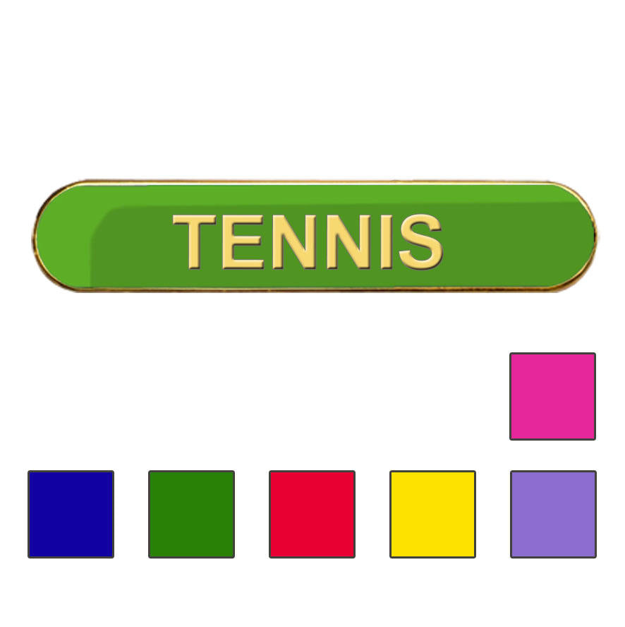 Coloured Bar Shaped Tennis Badges-0