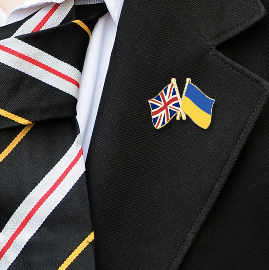 UK UKRAINE DOUBLE FLAG ON BLAZER-1
