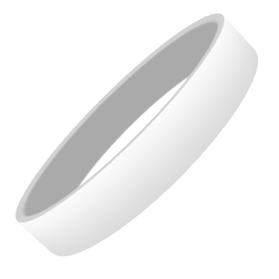 White Plain Silicon Wristband-0