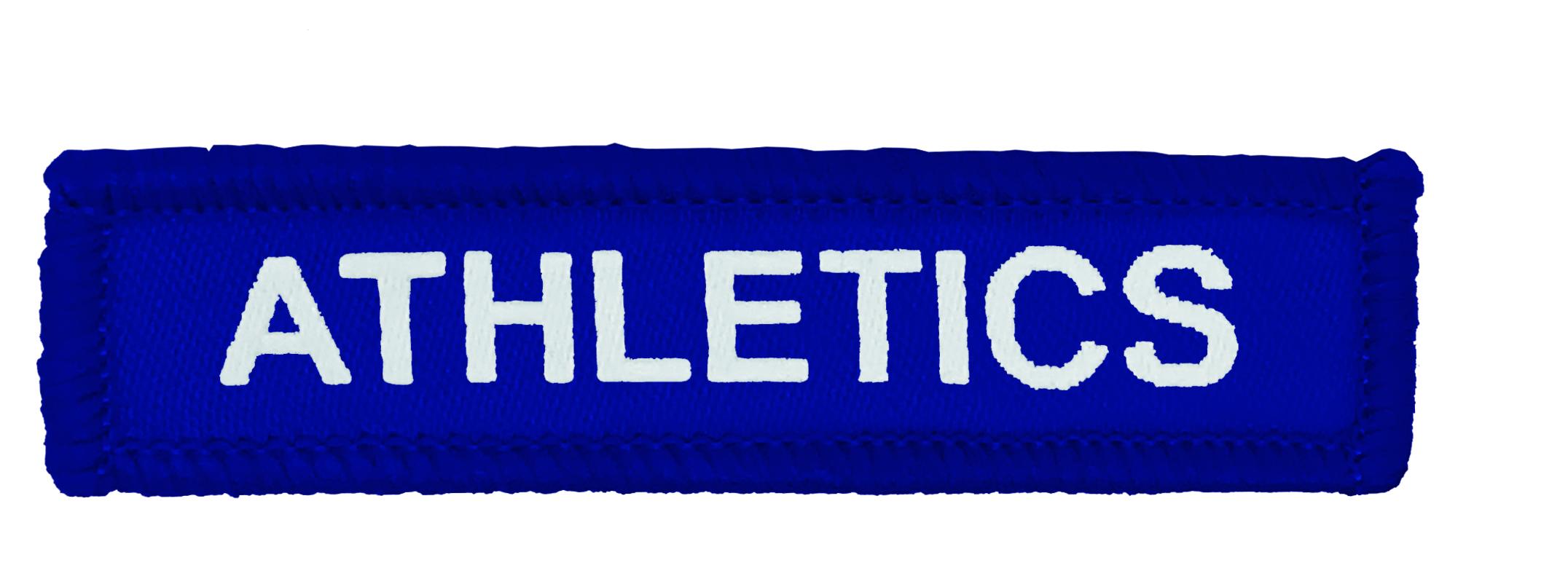 Woven Blue Athletics Badge-1