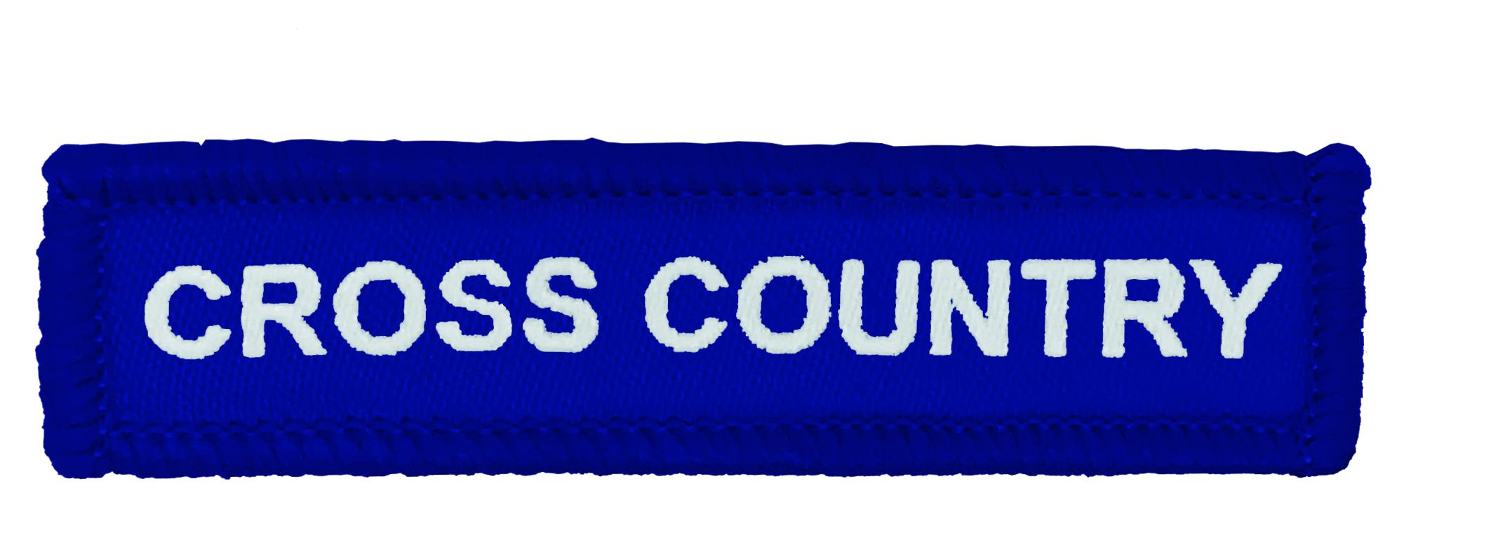 Blue Woven Cross Country Badge-1