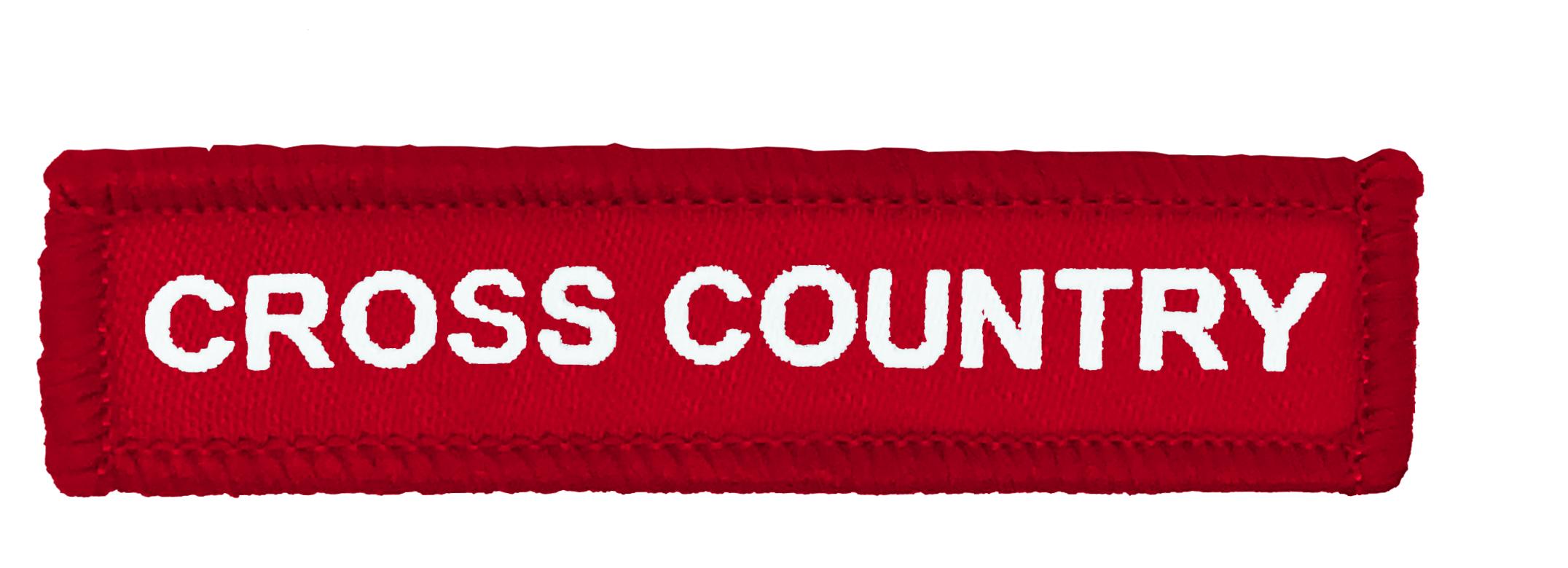 Red Woven Cross Country Badge-3