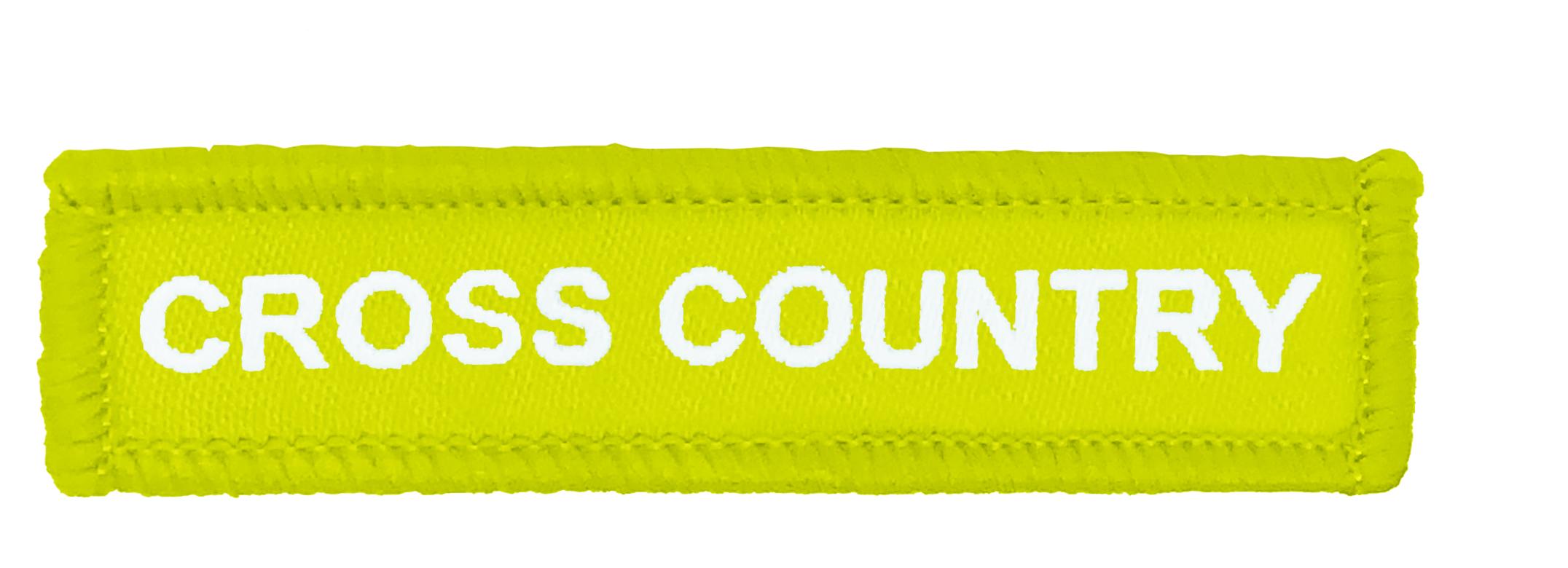 Yellow Woven Cross Country Badge-4