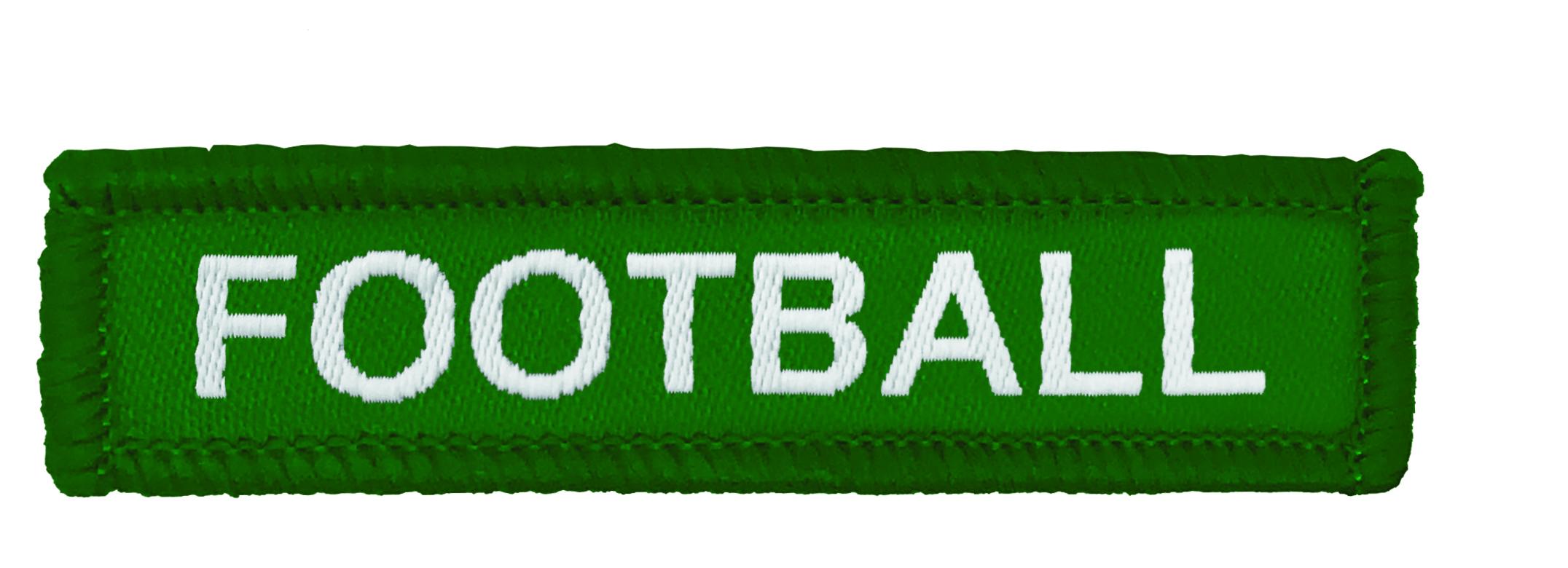 Green Woven Football Badge-1