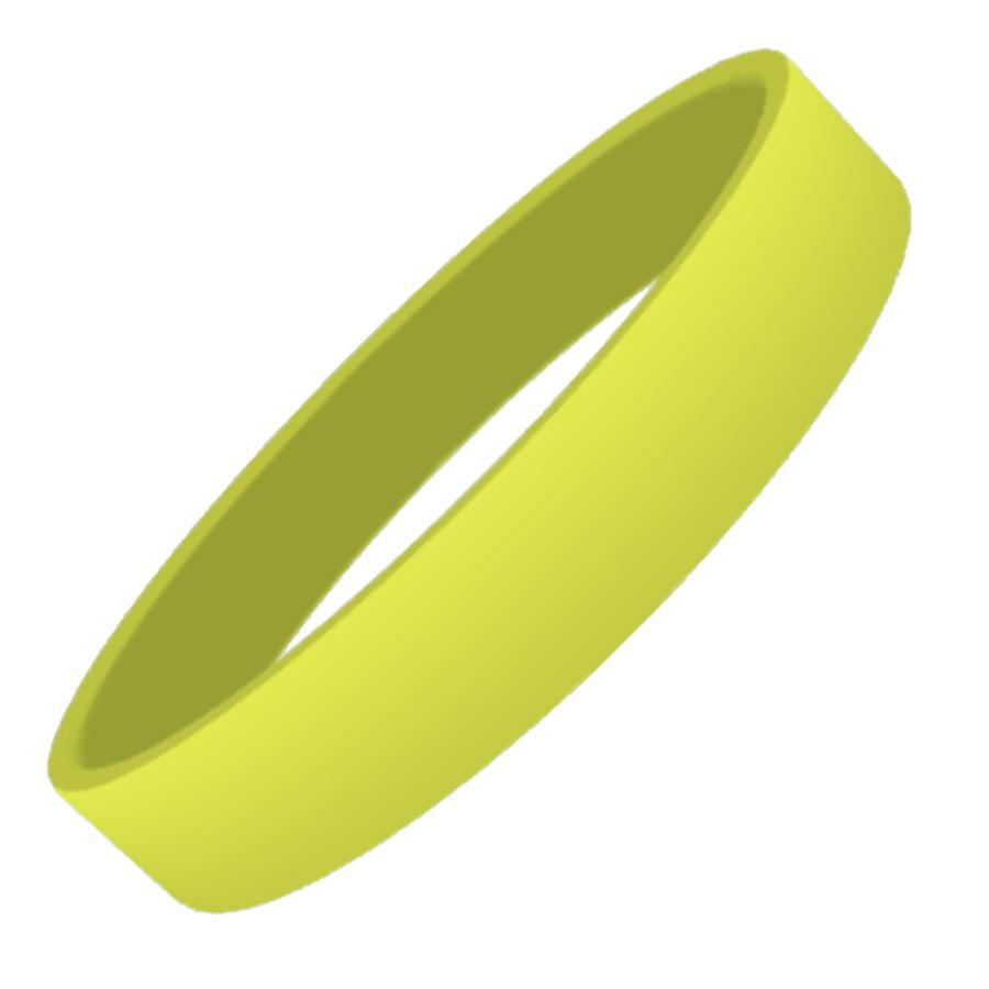 Yellow Plain Silicon Wristband-0